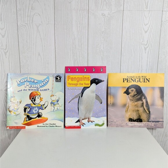 Three Penguin Books Parker Penguin Animals In The Wild Penguins Through The Year - Picture 1 of 4